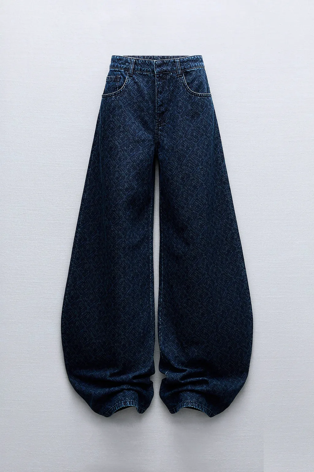 Jacquard Wide-Leg Trouser