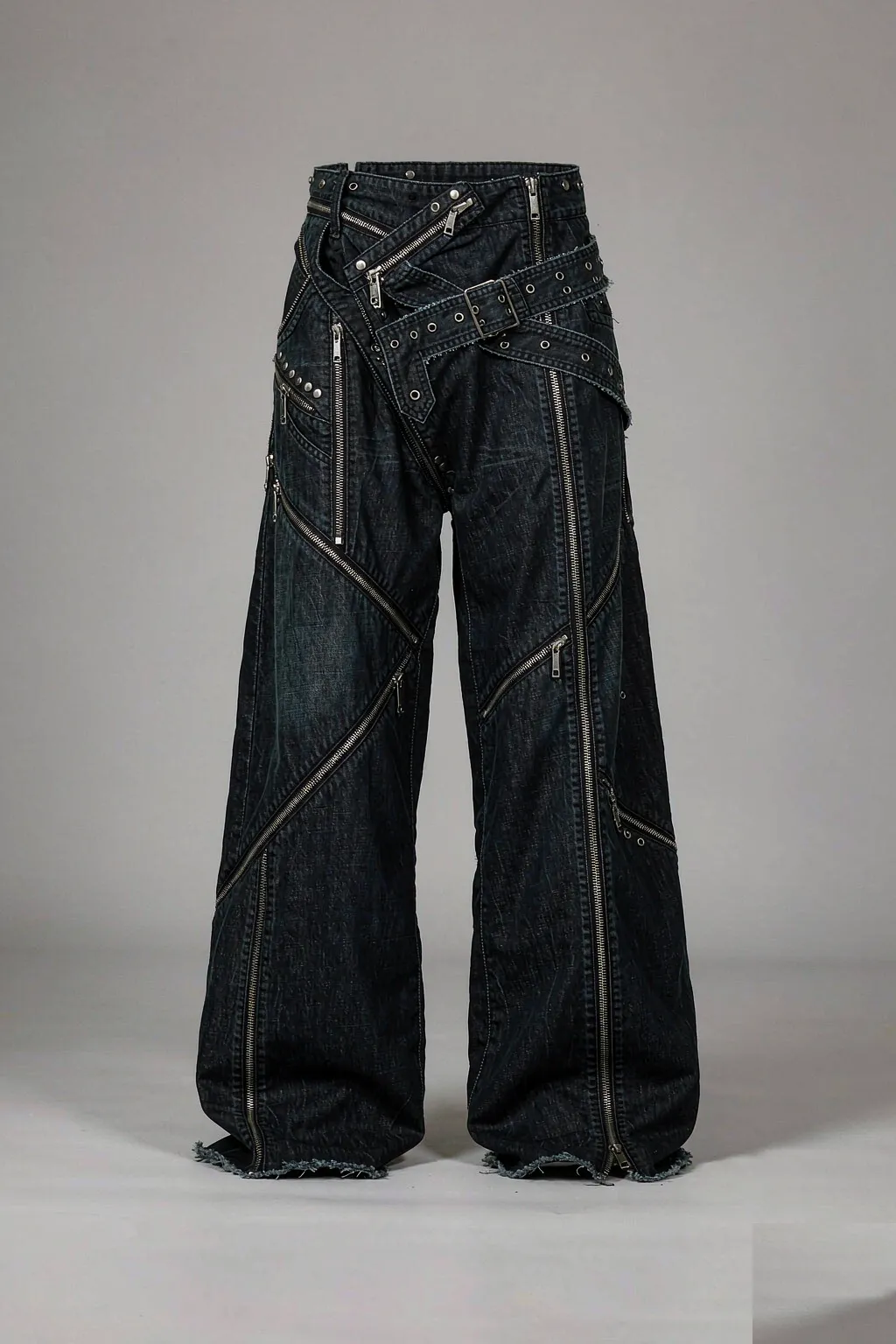 Multi-Zip Deconstructed Trouser