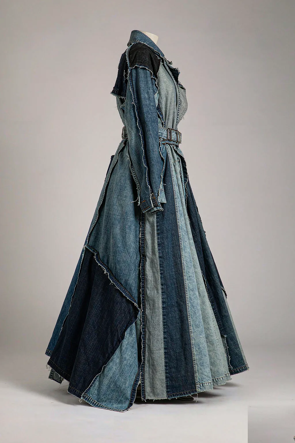 Patchwork Denim Coat